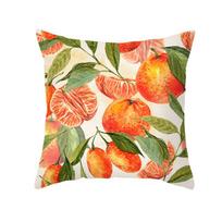 Šiaurietiško stiliaus sofos pagalvės užvalkalas Mažas šviežių vaisių raštas Persiko odos užvalkalas Biuro pagalvės užvalkalas Namams 45 * 45Cm (without pillow core)