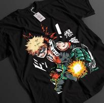 Mano Herojų Akademija Marškinėliai Bakugo Marškinėliai Deku Kacchan Viršus Todoroki MHA Unisex Marškinėliai 2XL