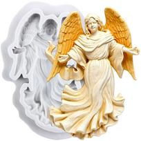 Angel Silicone Molds Goddess Fondant Mold Cake Decorating Tools Cupcake Topper Candy Chocolate Gumpaste Mold pilka spalva
