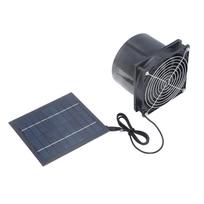 Saulės energija maitinamas ištraukiamasis ventiliatorius Profesionalus efektyvus energiją taupantis saulės energija maitinamas ortakinis ventiliatorius laukui, palėpei, šunų būdai