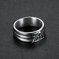 33 Arabiškas Skaičius Titano Plieno Žiedas Minimalistinis Unisex Žiedas Šventinė Dovana Mados Juvelyrika No. 7