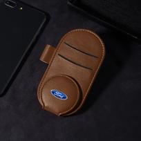Automobilinis odinis akinių laikiklis skydeliui nuo saulės Daugiafunkcis akinių nuo saulės laikiklis Automobilio priedai Ford Focus Mondeo Kuga Fiesta MK7 Escort Explorer Edge 2 4 MK2 ford ruda