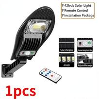 Solar Street Light Super Bright Outdoor Waterproof 168LED Lamp Motion Sensor 3 Modes Lighting Remote Control For Garden Gard 42LED-Without a box-1PCS