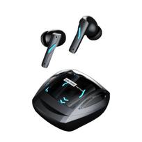 Lenovo GT100 Tikrai belaidės žaidimų ausinės – Bluetooth 6.0, 38 ms itin mažas vėlavimas, AI triukšmo slopinimas Keturi mikrofonai, 23 val. RGB LED dėklas juoda