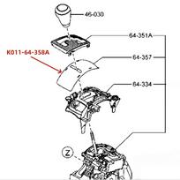 Slenkamojo indikatoriaus pakeitimas K011-64-358A Tinka Mazda 6 2014-2017 CX-5 2013-2016