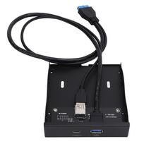 USB 3.2 GEN1 Priekinio skydelio šakotuvas 5Gbps Didelės spartos C tipo ir USB 3.0 motininė jungtis 19 kontaktų Diskelio įrenginio priekinis skydelis kompiuteriams