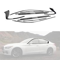 Chromuotas pašalinimas Juodas uždengimas Langų apdaila Juoda Infiniti Q50 Q50S 2014-2023