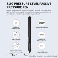 10moons Battery free Stylus Pen 8192 Pressure Levels with With 2 Customize Keys Wireless for T503 G10 Graphic Tablet juoda