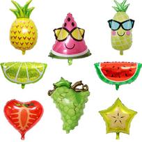 8pcs Fruit Foil Helium Balloons Party Decoration Supplies for Summer Beach Party