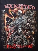 The Exploited grupės 90-ųjų Skeletas juodi trumparankoviai marškinėliai atnaujinti S-4XL S