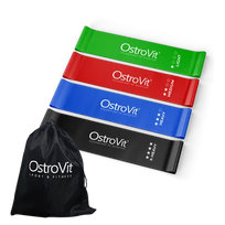 OstroVit Elastinių Treniruočių Gumų Rinkinys (4 vnt. viename)