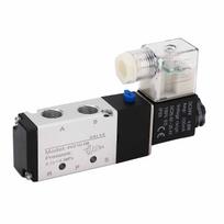 4V210‑08 Elektrinis solenoidinis vožtuvas Normaliai 2 padėčių 5 takelių Suspausto oro drenažinis vožtuvas automatinėms dirbtuvėms DC 24V