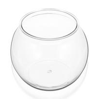 Stalinis dekoratyvinis akvariumas Žuvų dubuo Mažas stiklinis užkandžių indelis Skaidrus plastikas Apvalus akvariumas Biuras 22.00x22.00x17.50cm