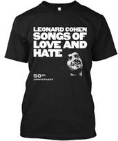 Nauji su etikete Leonard Cohen Songs of Love and Hate 50-mečio marškinėliai Viršūnės Marškinėliai Dydis S-3XL XL
