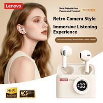 New Lenovo LE218 TWS Wireless Bluetooth 6.0 Headphones Stereo ENC Noise Cancelling Subwoofer Sport Game Music Headset Low Latency HD Call with Mic smėlis