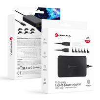FORCELL F-ENERGY E856 universalus nešiojamojo kompiuterio įkroviklis 65W (6 adapteriai) - juodas