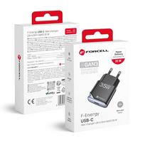 FORCELL F-ENERGY GaN III B135101-E Ultra Slim kelioninis įkroviklis 1 x Type C + USB A PD QC4.0 3A 35W juodas