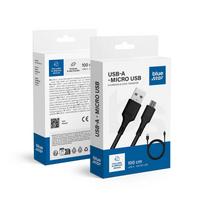 JUODAS ŽVAIGŽDĖS kabelis 2A USB A į Micro USB DC-001AM2.0 1 m