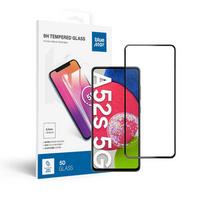 Apsauginis stiklas Blue Star - SAMSUNG A52/52s 5G/LTE Pilnas veidas (pilnas klijavimas su rėmeliu/mažas dydis) - juodas Apsauginis stiklas Blue Star