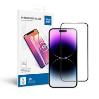 Suskaldinta stiklo mėlyna žvaigždė - APP IPHONE 14 Pro Max 5D visiškas apdangdas juodas