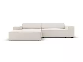 Modulinė kairiojo kampinio sofa, Jodie, 3 vietų, 224x166x70, šviesiai smėlio spalvos