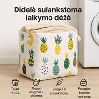 Sulankstoma didelė daiktų saugojimo dėžė – tvarka namuose be pastangų