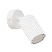 Sollux Lighting sieninis šviestuvas su jungikliu Karbon, baltas
