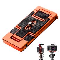 K&F Concept K&F CA02 Aluminum Multi Quick Release Plate 2 in 1 (Orange)