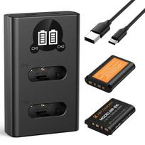 K&F Concept K&F NP-BX1 Digital Camera Dual Battery with Dual Channel Charger for Sony