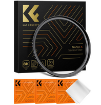 K&F Concept K&F 67-77mm Step Up Brass Filter Adapter Ring,matte black, Frame Thickness 2.9mm, W/ 3pcs Cleaning C