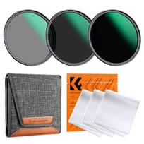 K&F Concept K&F 62MM, 3pcs Professional Lens Filter Kit(ND8+ND64+ND1000)+ Filter Pouch+3pcs*Cleaning Cloth