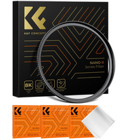 K&F Concept K&F 72-82mm Step Up Brass Filter Adapter Ring,matte black, Frame Thickness 2.9mm, W/ 3pcs Cleaning C