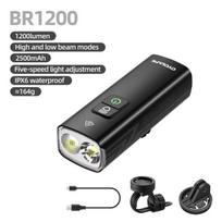 MBMP 1200LM dviračio, el. paspirtuko priekinis LED žibintas su 2500mAh baterija, 5 režimai, juodas