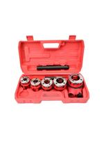 Vamzdžių sriegimo rinkinys su terkšle GEKO 3/8"–1 1/4" (5 vnt.)