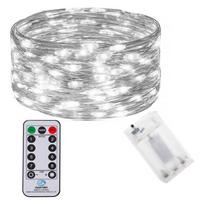 Kalėdinės lemputės su šaltai balta šviesa, 100 LED, 9,9 m