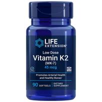 Life Extension Maža vitamino K2 dozė (MK-7) 45 mcg - 90 minkštųjų gelių