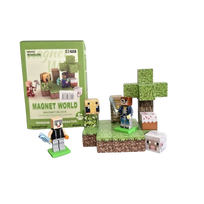 Minecraft magnetinis blokelių / kaladėlių rinkinys - 53 dalių