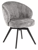 Valgomojo kėdė su porankiu Darlene Seat grey Juto 85, Base steel matt black, 2 vnt