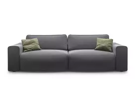 Velvet Sofa With Bed Function And Box, "Victor", 3 Seats, 246x100x83, Dark Blue