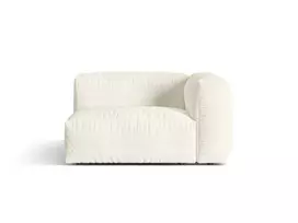 Boucle Modul Right, "Martina", 1 Seat, 120x106x75, Ivory