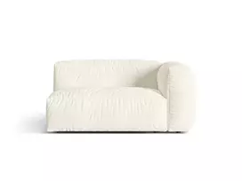 Boucle Modul Right, "Martina", 1 Seat, 160x106x75, Ivory