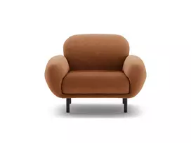 Boucle Armchair, "Poppy", 1 Seat, 90x72x82, Terracotta