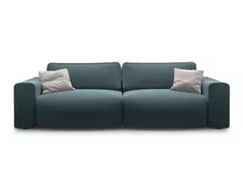 Velvet Sofa With Bed Function And Box, "Victor", 3 Seats, 246x100x83, Grey