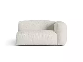 Boucle Modul Right, "Martina", 1 Seat, 160x106x75, Grey Beige Melange