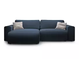 Left Corner Sofa With Bed Function And Box, "Victor", 3 Seats, 246x148x83, Royal Blue