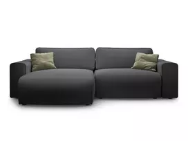 Left Corner Sofa With Bed Function And Box, "Victor", 3 Seats, 246x148x83, Anthracite