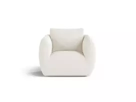 Boucle Armchair, "Iga", 1 Seat, 95.5x87x80, White