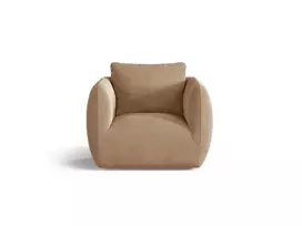 Velvet Armchair, "Iga", 1 Seat, 95.5x87x80, Sand