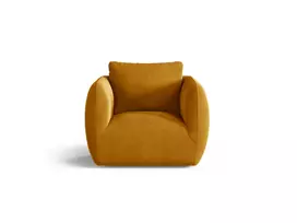 Velvet Armchair, "Iga", 1 Seat, 95.5x87x80, Yellow