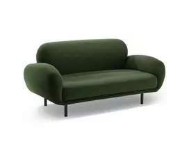 Boucle Sofa, "Poppy", 2 Seats, 148x72x82, Green